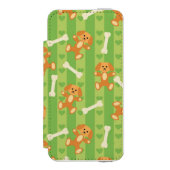 achtergrond met honden en botten incipio iPhone portemonnee hoesje (Voorkant Agenda)