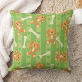 achtergrond met honden en botten kussen (Deken)