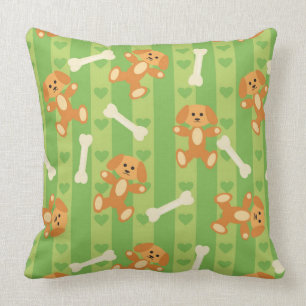 achtergrond met honden en botten kussen