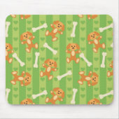 achtergrond met honden en botten muismat (Voorkant)