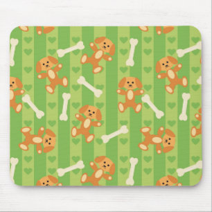 achtergrond met honden en botten muismat