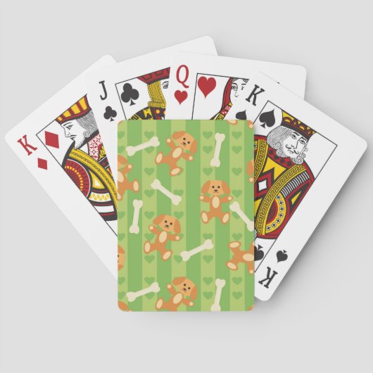 achtergrond met honden en botten pokerkaarten (Achterkant)