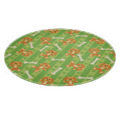 achtergrond met honden en botten snijplank (Hoek)