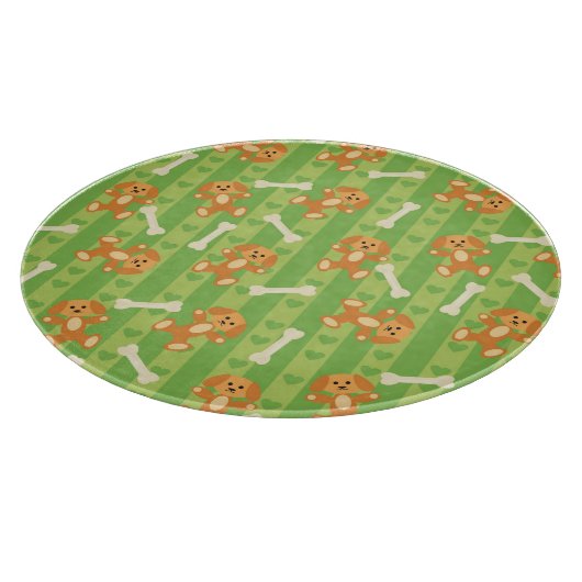 achtergrond met honden en botten snijplank (Hoek)