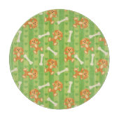 achtergrond met honden en botten snijplank (Voorkant)