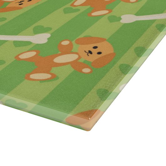 achtergrond met honden en botten snijplank (Hoek)