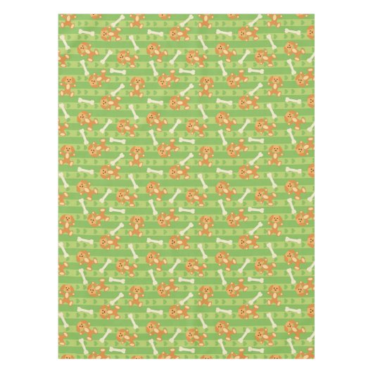 achtergrond met honden en botten tafelkleed (Voorkant)