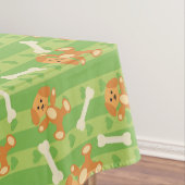 achtergrond met honden en botten tafelkleed (Voorbeeld)