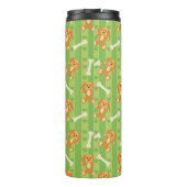 achtergrond met honden en botten thermosbeker (Achterkant)