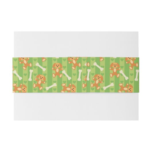 achtergrond met honden en botten uitnodigingen wikkel (Achterkant Voorbeeld)