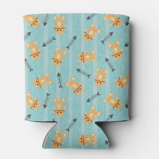 achtergrond met katten blikjeskoeler (Achterkant)