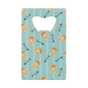 achtergrond met katten creditkaart flessenopener