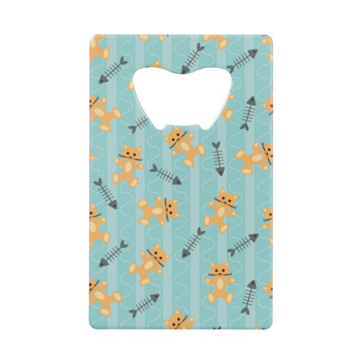 achtergrond met katten creditkaart flessenopener (Voorkant)