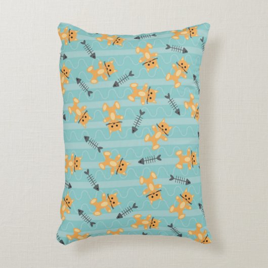 achtergrond met katten decoratief kussen (Voorkant(Verticaal))