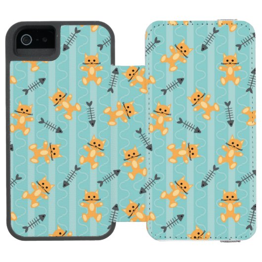 achtergrond met katten incipio iPhone portemonnee hoesje (Agenda Open)