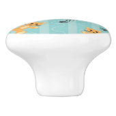 achtergrond met katten keramische knop (Zijkant)