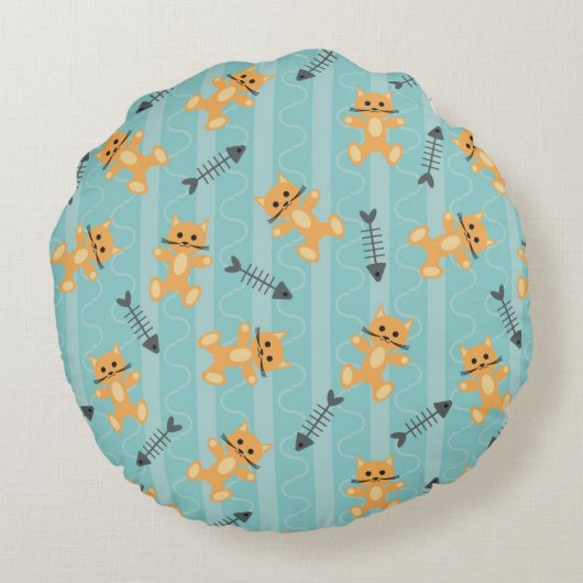 achtergrond met katten rond kussen (Achterkant)