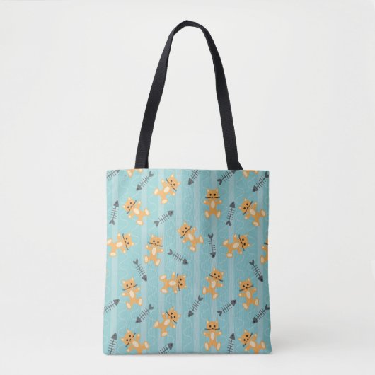 achtergrond met katten tote bag (Voorkant)