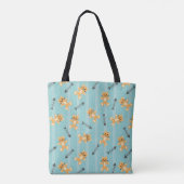achtergrond met katten tote bag (Achterkant)