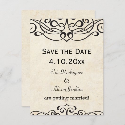 achtergrond met Keltisch patroon Aankondigingskaart (Voorkant / Achterkant)