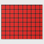 Achtergrond met Kerstmis van Tartan Red Pset Cadeaupapier (Vlak)