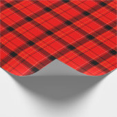 Achtergrond met Kerstmis van Tartan Red Pset Cadeaupapier (Hoek)