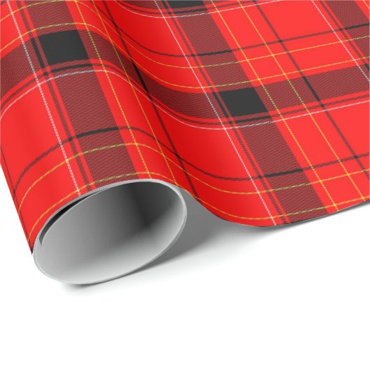 Achtergrond met Kerstmis van Tartan Red Pset Cadeaupapier (Rol Hoek)