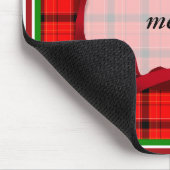 Achtergrond met Kerstmis van Tartan Red Pset Muismat (Hoek)
