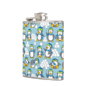 Achtergrond met kleine pinguïns heupfles (Links)