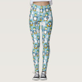 Achtergrond met kleine pinguïns leggings (Voorkant)