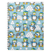 Achtergrond met kleine pinguïns notitieboek (Voorkant)