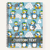 Achtergrond met kleine pinguïns notitieboek (Voorkant)
