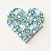 Achtergrond met kleine pinguïns notitieboek (Achterkant)