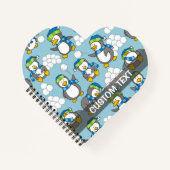 Achtergrond met kleine pinguïns notitieboek (Voorkant)
