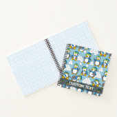 Achtergrond met kleine pinguïns notitieboek (Binnen)