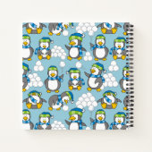Achtergrond met kleine pinguïns notitieboek (Achterkant)