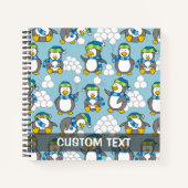 Achtergrond met kleine pinguïns notitieboek (Voorkant)