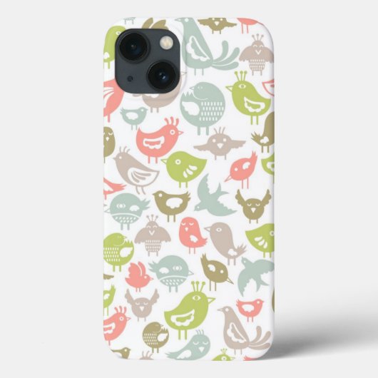 achtergrond met kleurrijk ornament vogels Case-Mate iPhone case (Achterkant)