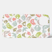 achtergrond met kleurrijk ornament vogels Case-Mate iPhone case (Achterkant (horizontaal))