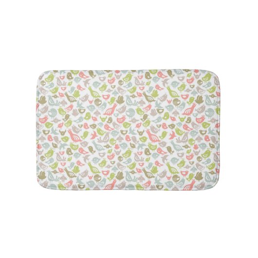 achtergrond met kleurrijke siervogels badmat (Voorkant)