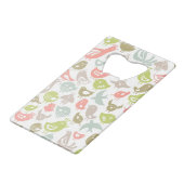 achtergrond met kleurrijke siervogels creditkaart flessenopener (Voorkant Gekanteld)