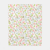 achtergrond met kleurrijke siervogels fleece deken (Voorkant)