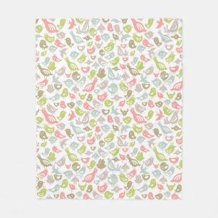 achtergrond met kleurrijke siervogels fleece deken