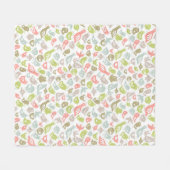 achtergrond met kleurrijke siervogels fleece deken (Voorkant (Horizontaal))