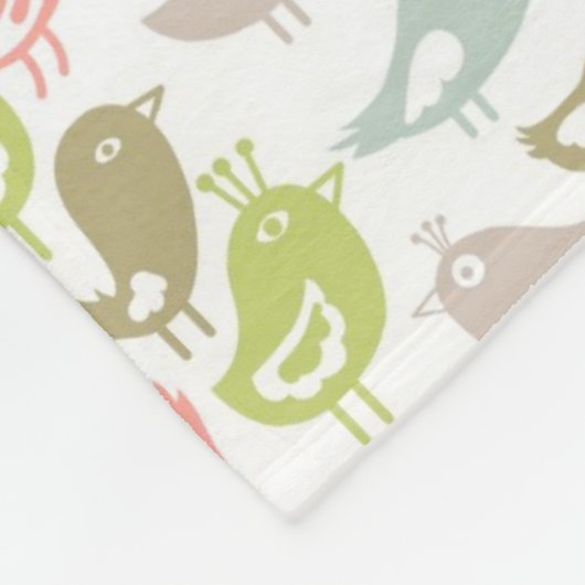 achtergrond met kleurrijke siervogels fleece deken (Hoek)