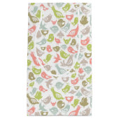 achtergrond met kleurrijke siervogels klein cadeauzakje (Voorkant)