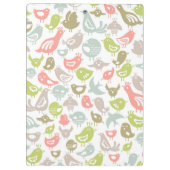 achtergrond met kleurrijke siervogels klembord (Achterkant)