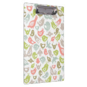 achtergrond met kleurrijke siervogels klembord (Rechts)