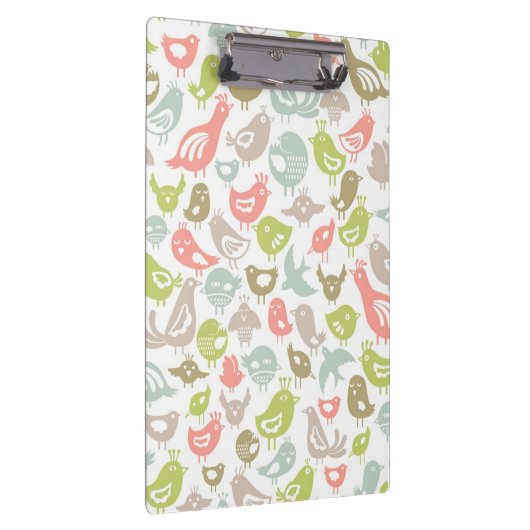 achtergrond met kleurrijke siervogels klembord (Rechts)