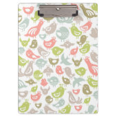 achtergrond met kleurrijke siervogels klembord (Voorkant)